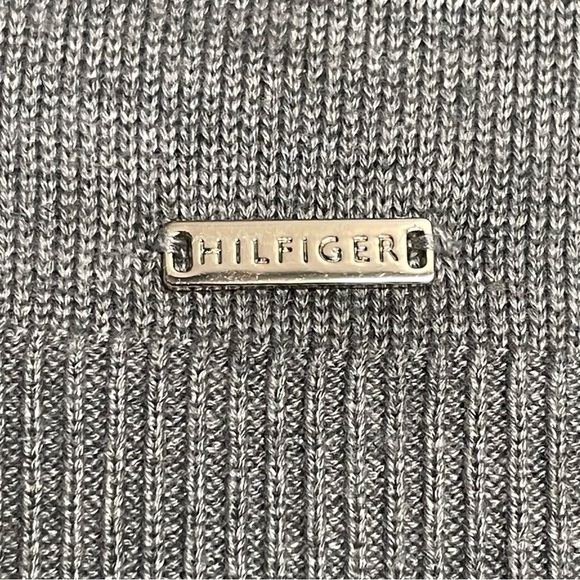 Tommy Hilfiger Embellished Heart Sweater Dress Size Large Gray Red Blue - Picture 8 of 10